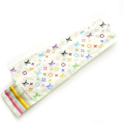 Louis Vuitton Silk Monogram Multicolor Bandeau White 1 of 4