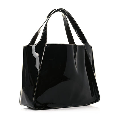 Stella McCartney Eco Alter Patent East West Perforated Tote Black 4 of 14