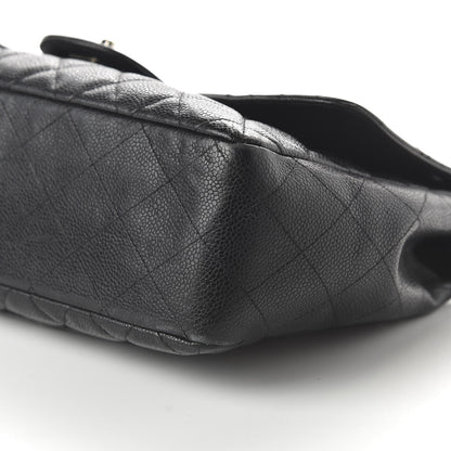 Chanel Caviar Quilted Jumbo Single Flap Black 7 of 10
