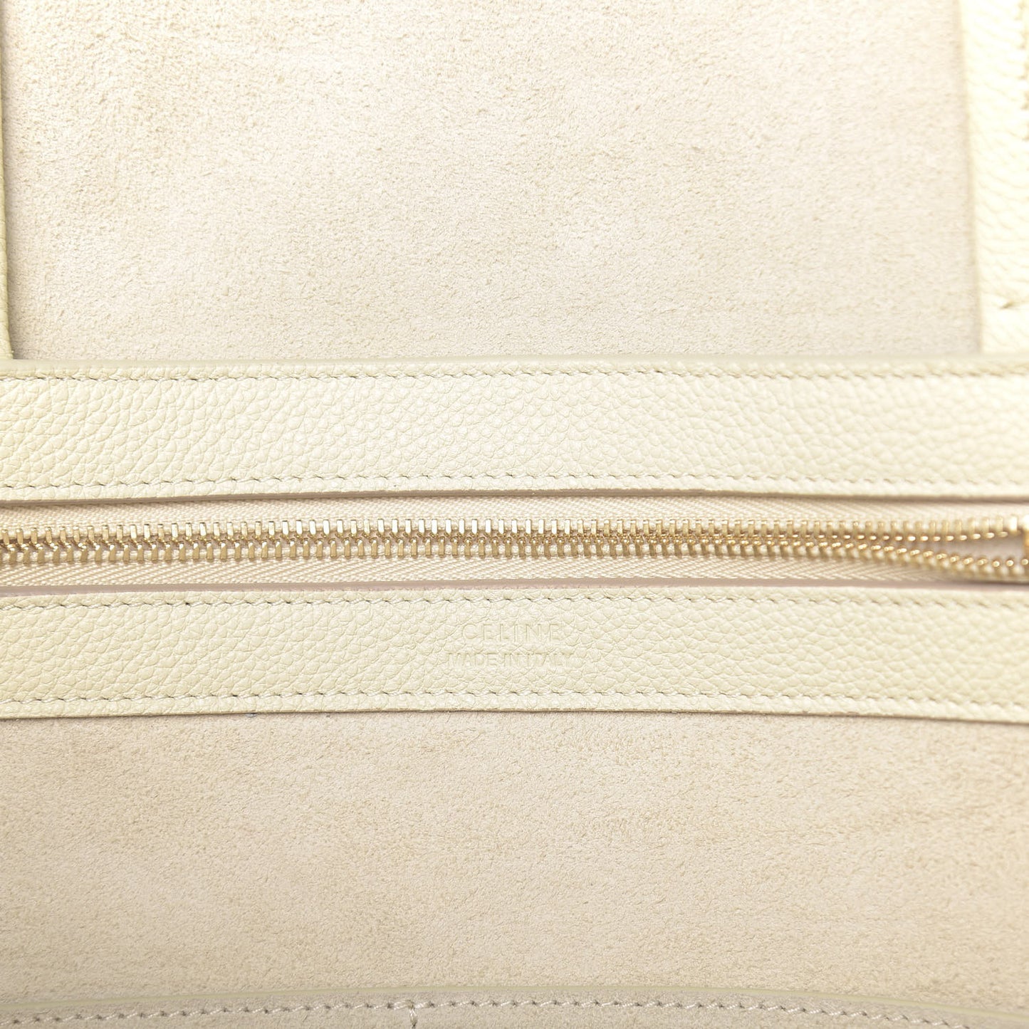 Soft Grained Calfskin Small Belt Cabas Phantom Chalk