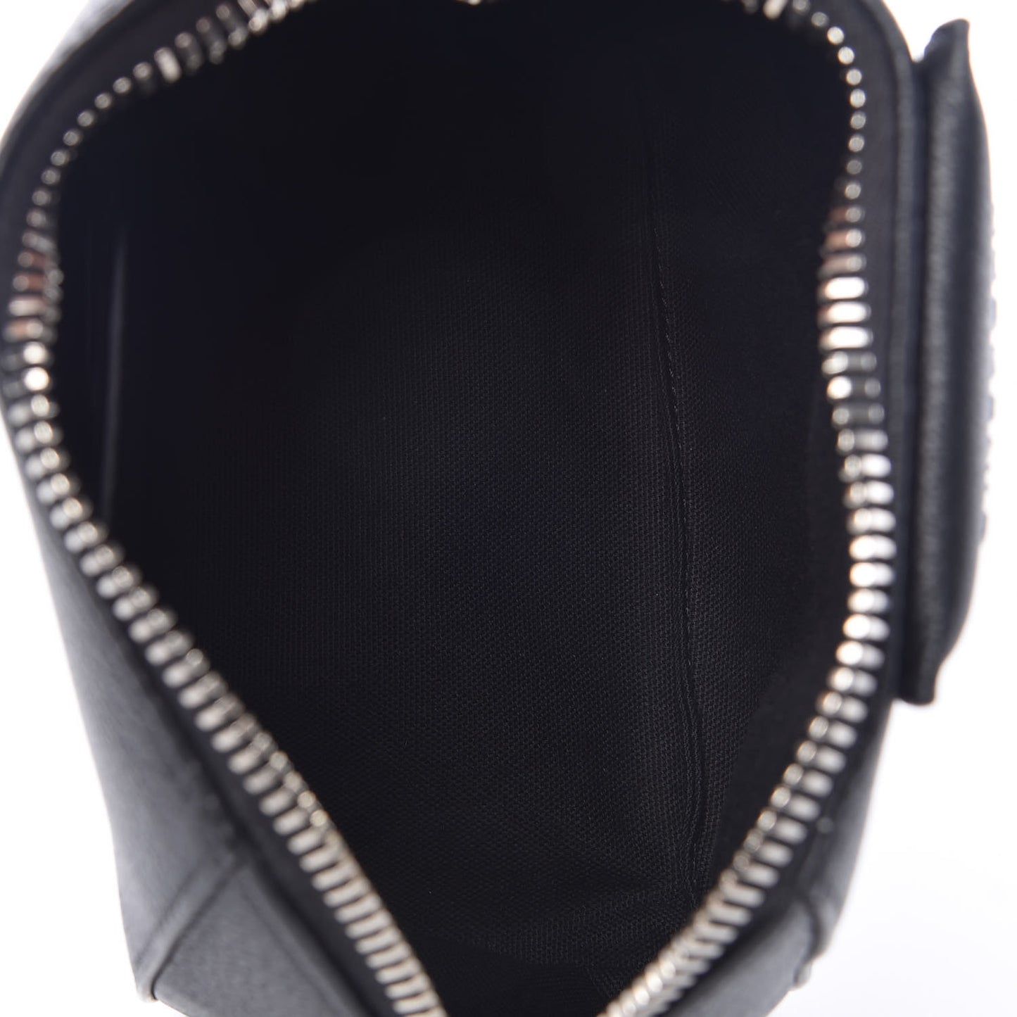 Sugar Goatskin Small Antigona Beauty Wristlet Black