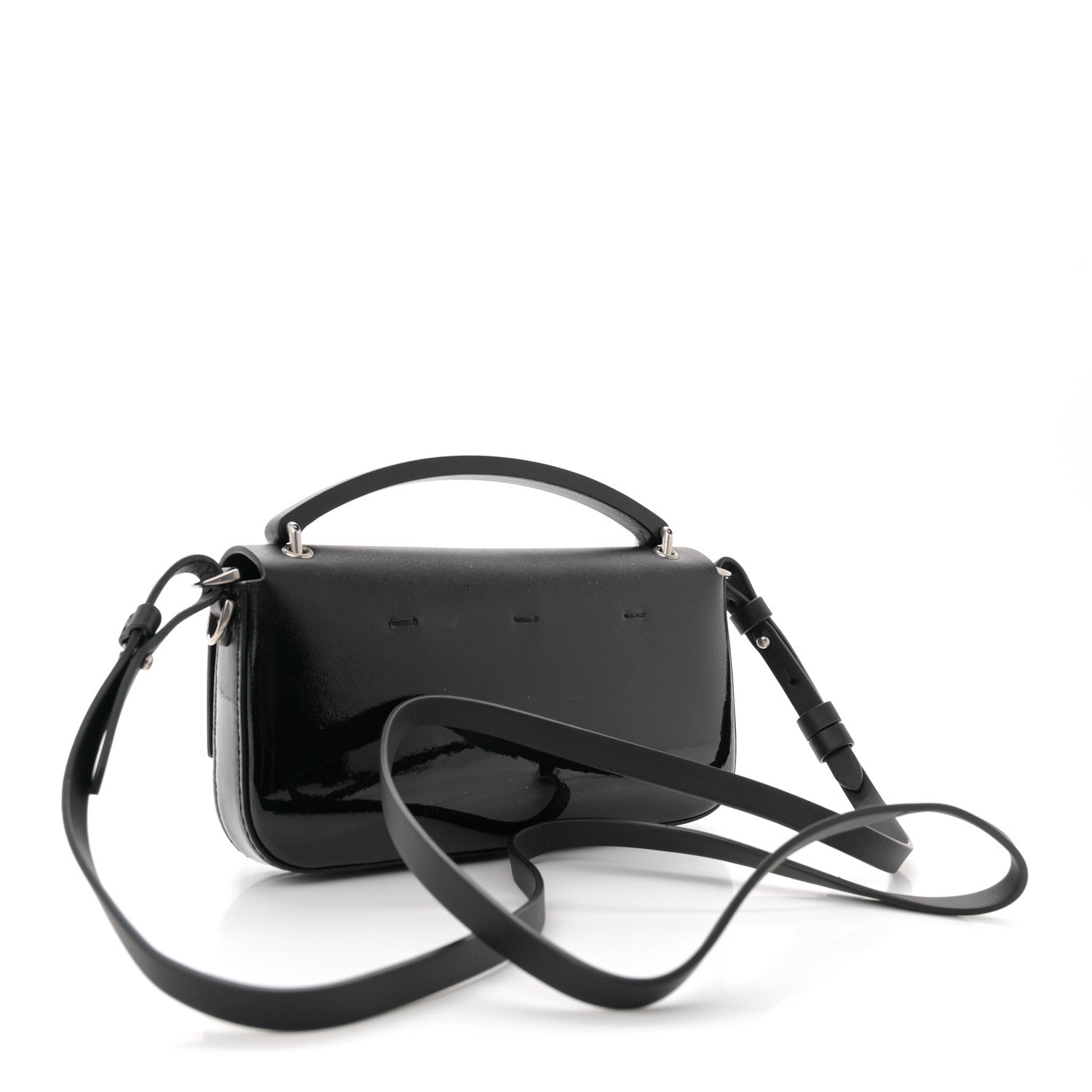 Fendi Vitello Liberty Sfumato Phone Baguette Black 3 of 10