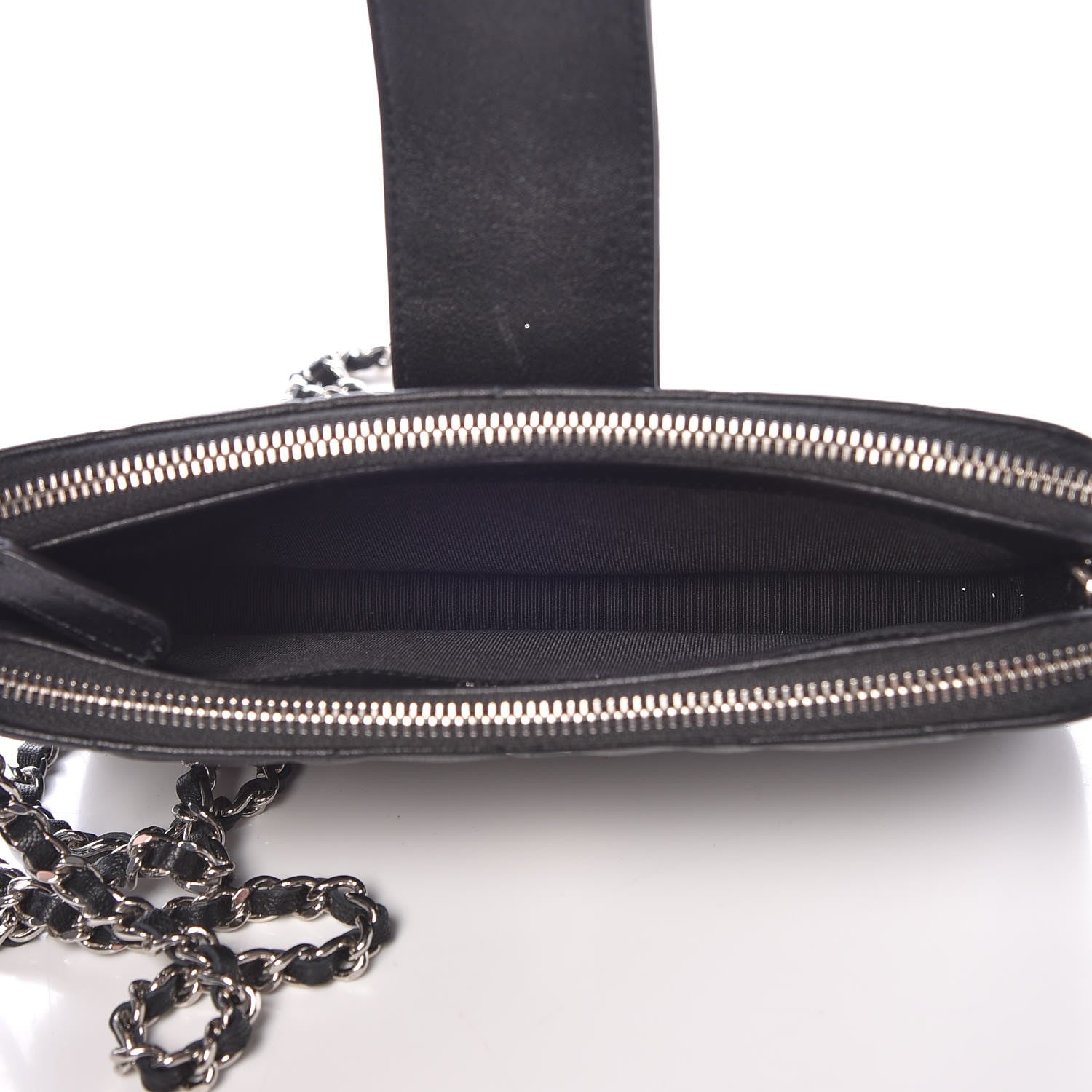 Chanel Lambskin Quilted CC Box Clutch With Chain Black 5 of 9