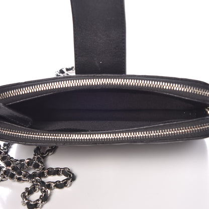 Chanel Lambskin Quilted CC Box Clutch With Chain Black 5 of 9