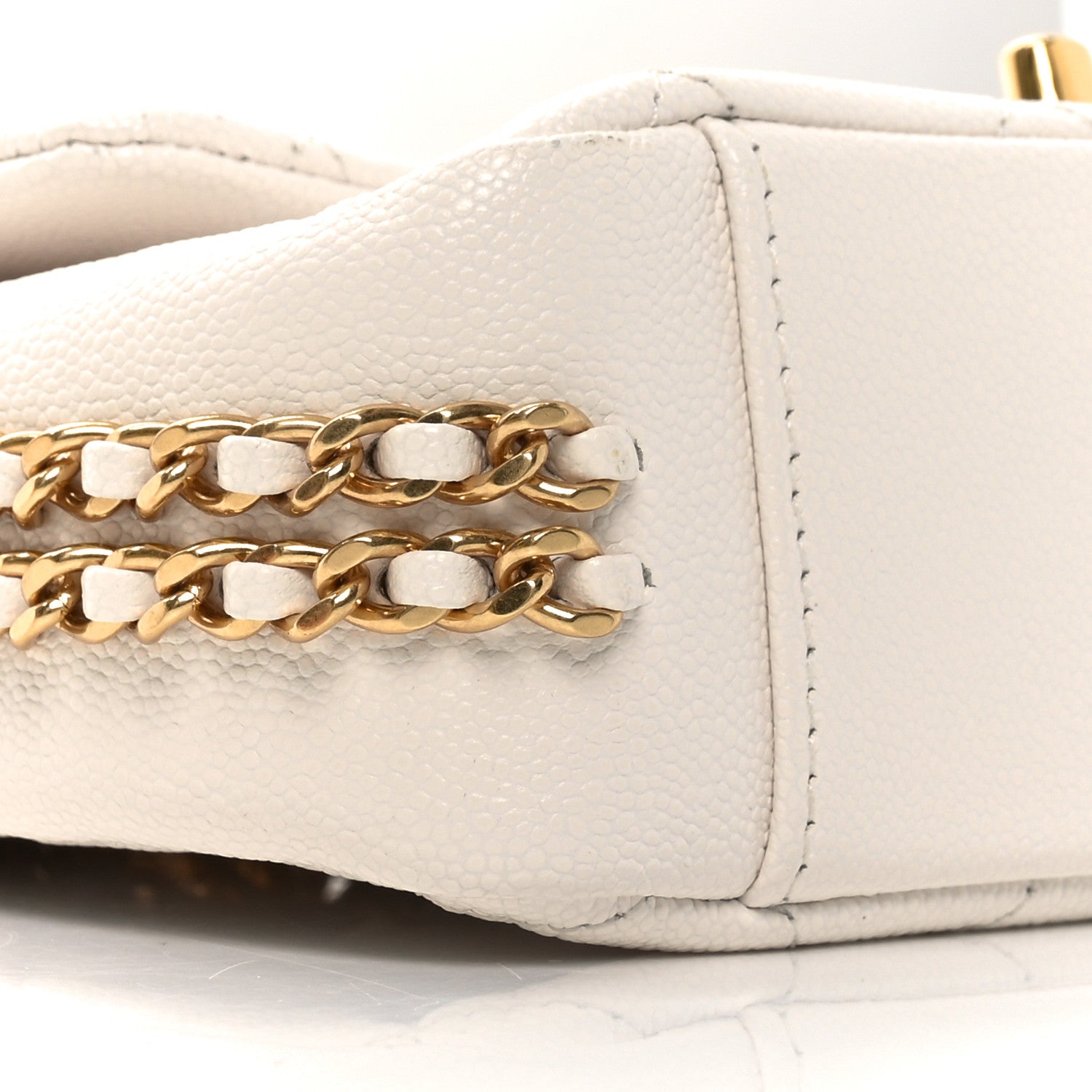 Chanel Caviar Quilted Mini CC You Flap White 9 of 11