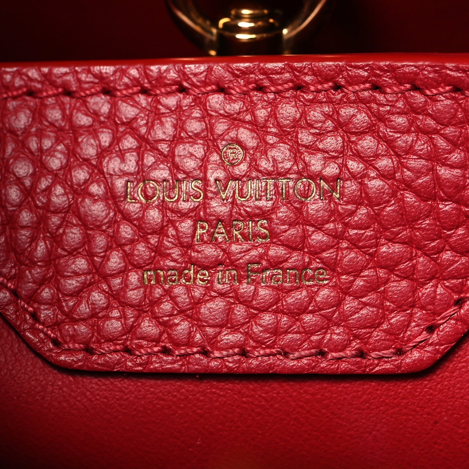 Louis Vuitton Taurillon Capucines BB Scarlet Red 6 of 9