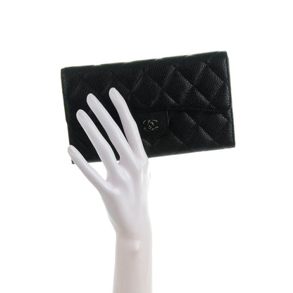 Chanel Caviar Quilted Large Flap Wallet Black 2 of 8
