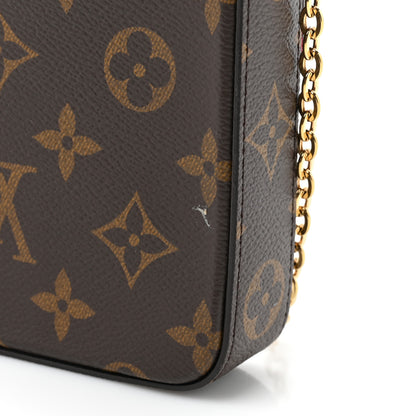 Louis Vuitton LOUIS VUITTON Monogram Pochette Felicie Chain Wallet Fuchsia 15 of 17