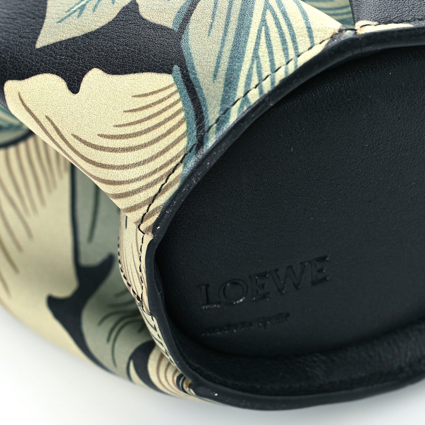 Calfskin Printed Mini Elephant Crossbody Bag Green