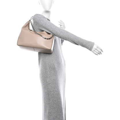 Givenchy Smooth Calfskin Small Moon Cut Out Shoulder Bag Dune 2 of 9