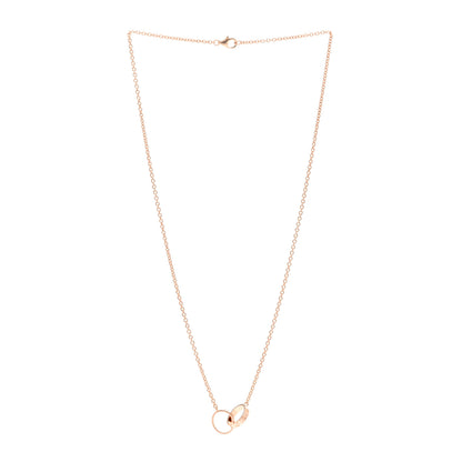 Cartier 18K Pink Gold Interlocking LOVE Necklace 3 of 5