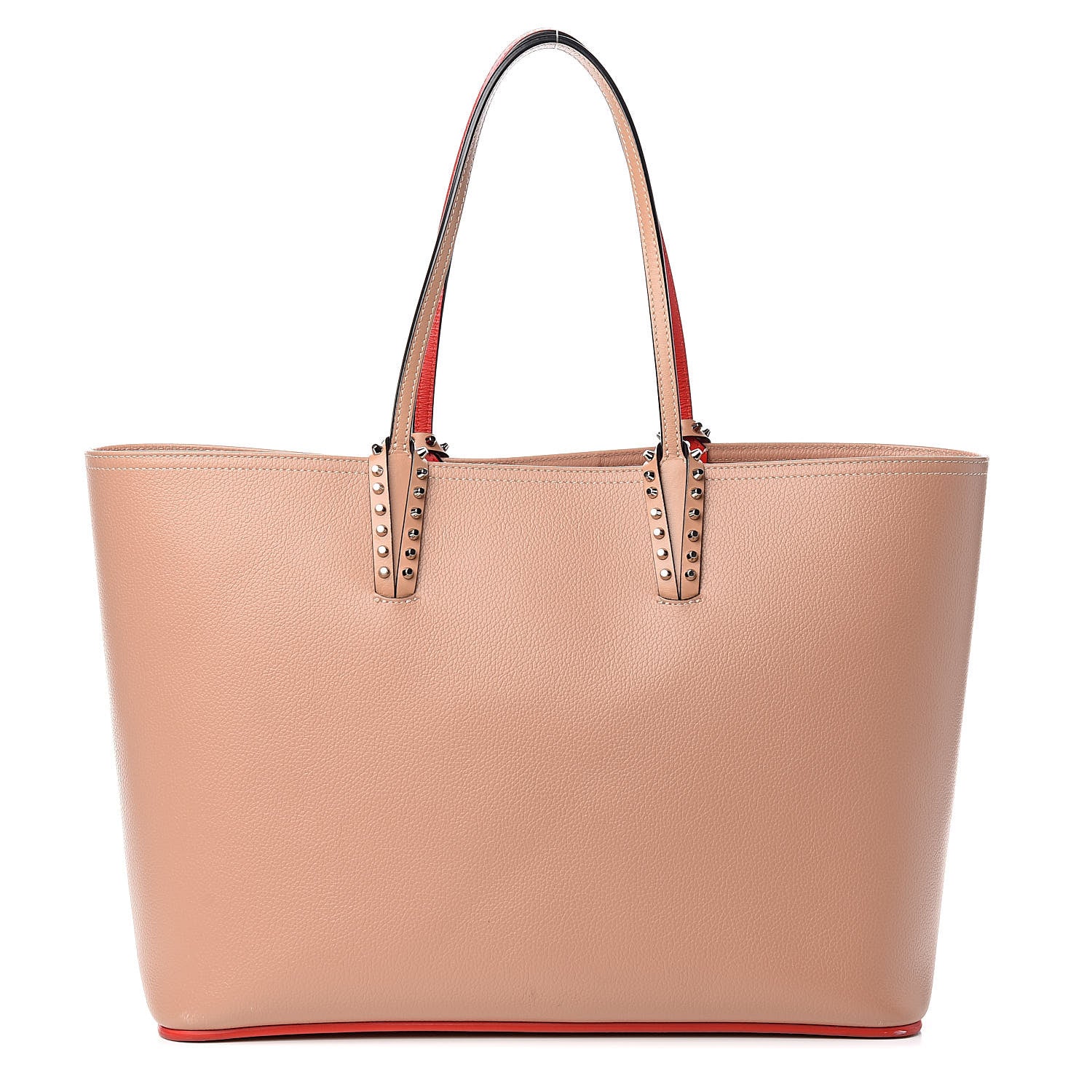 Christian Louboutin Calfskin Spikes East West Cabata Tote Ballerina 1 of 15