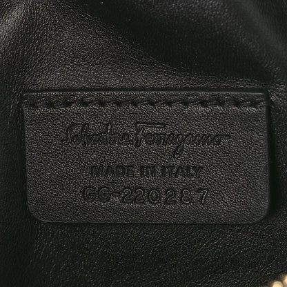 Salvatore Ferragamo Calfskin Poppy Print Mini Viva Bow Shoulder Bag Black Multicolor 6 of 8