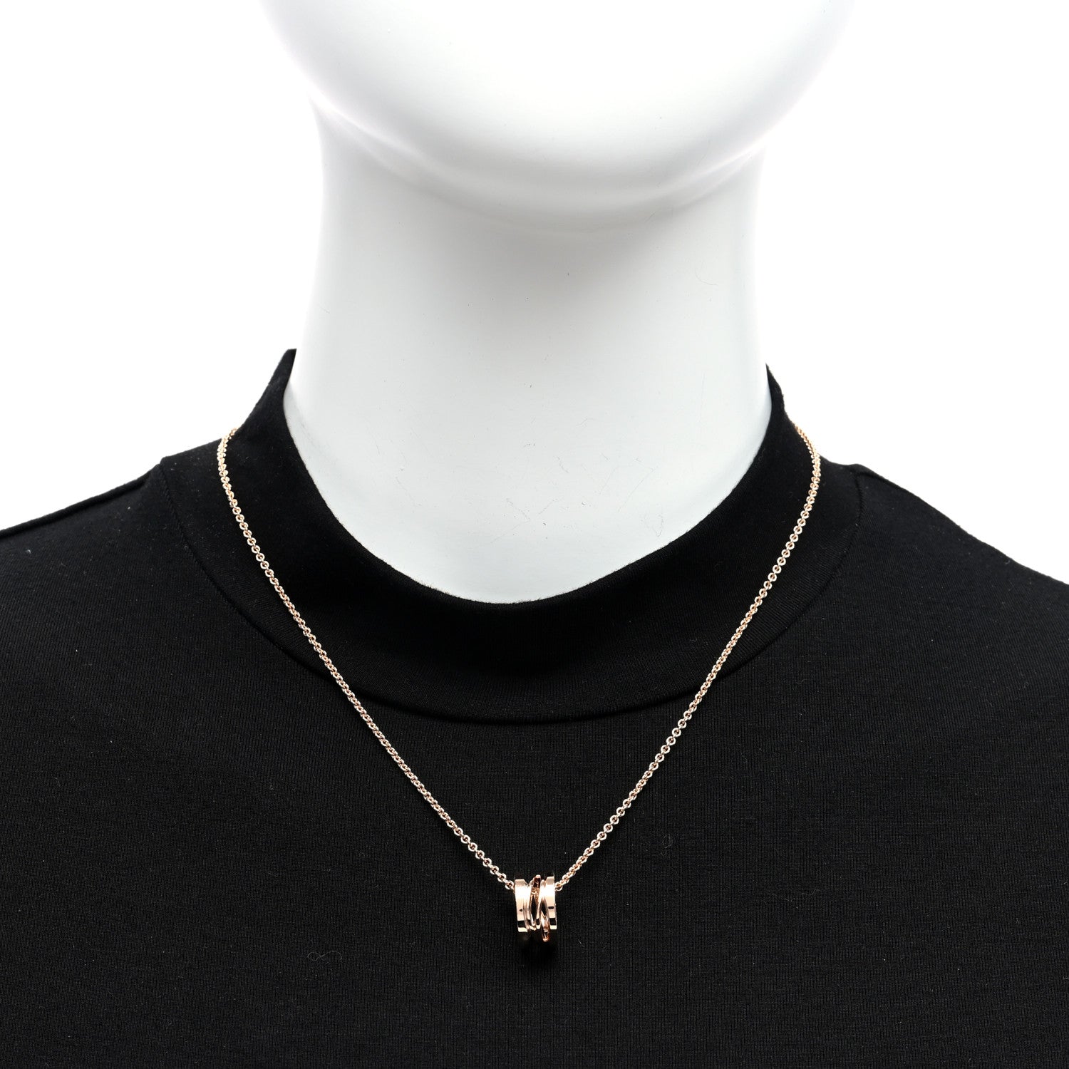 Bulgari 18K Rose Gold B.Zero1 Open Legends Pendant Necklace 2 of 6