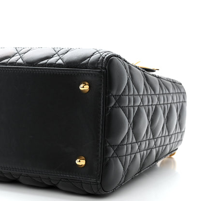 Christian Dior Lambskin Cannage Medium Lady Dior Black 10 of 12