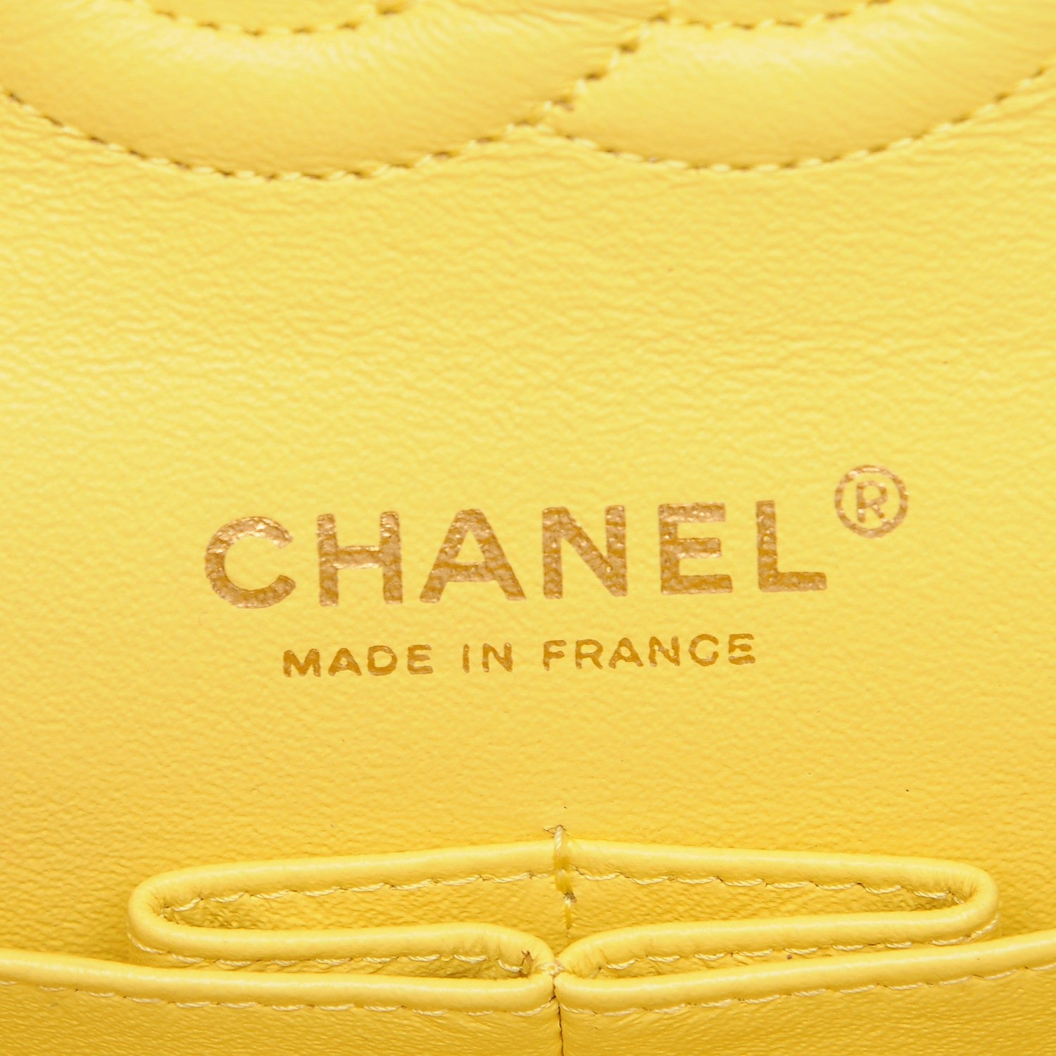 Chanel Lambskin Quilted Medium Double Flap Yellow 5 of 8