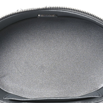 Chanel Metallic Calfskin Quilted Fancy Box Vanity Case With Chain Silver 5 of 11
