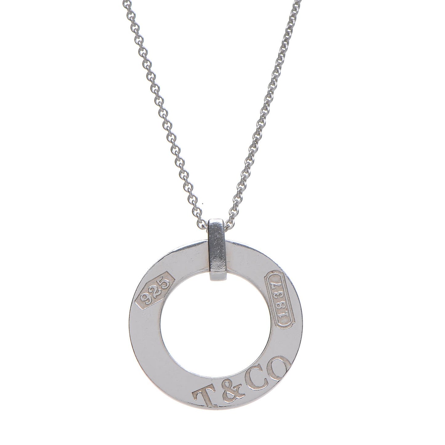 Sterling Silver 1837 Open Circle Pendant Necklace