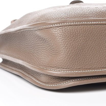 Hermes Taurillon Clemence Evelyne III PM Etoupe 8 of 10