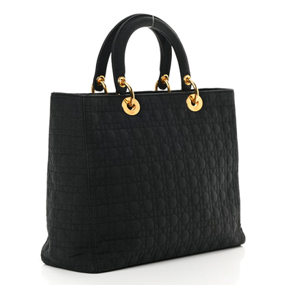 Christian Dior Nylon Cannage Large Lady Dior Black 3 of 13