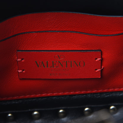 Valentino Garavani Calfskin Rockstud Mini Chain Shoulder Bag Black 6 of 10