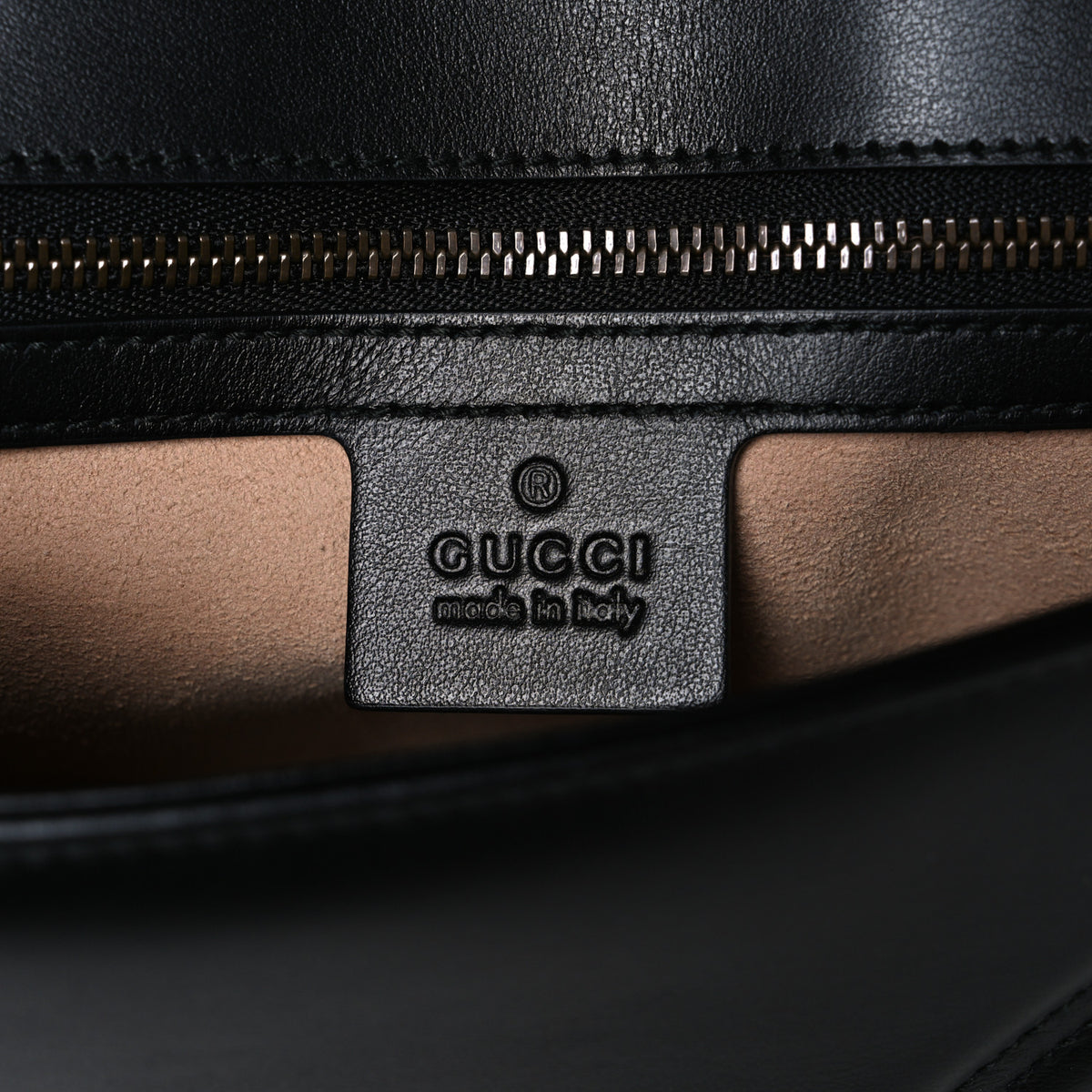 Gucci Calfskin Matelasse Small GG Marmont Shoulder Bag Black 6 of 10