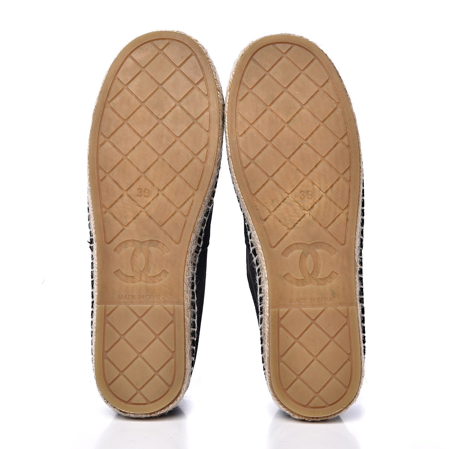 Chanel Velvet Logo Espadrilles 39 Black 6 of 10