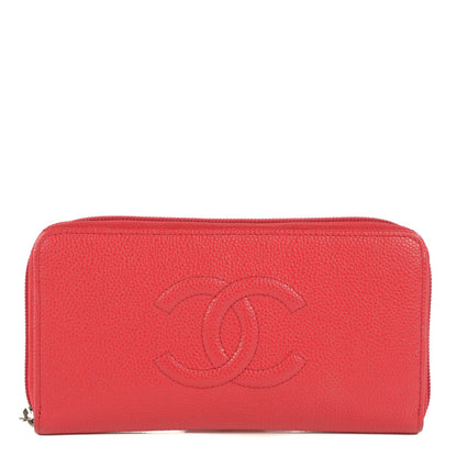 Chanel Caviar Timeless CC Large Gusset Zip Around Wallet Rose Fonce 1 of 8