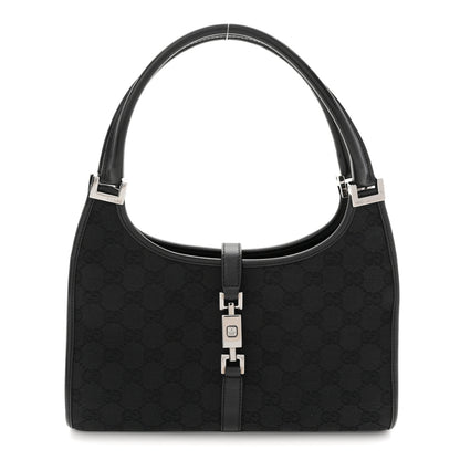 Gucci Monogram Bardot Shoulder Bag Black 1 of 12