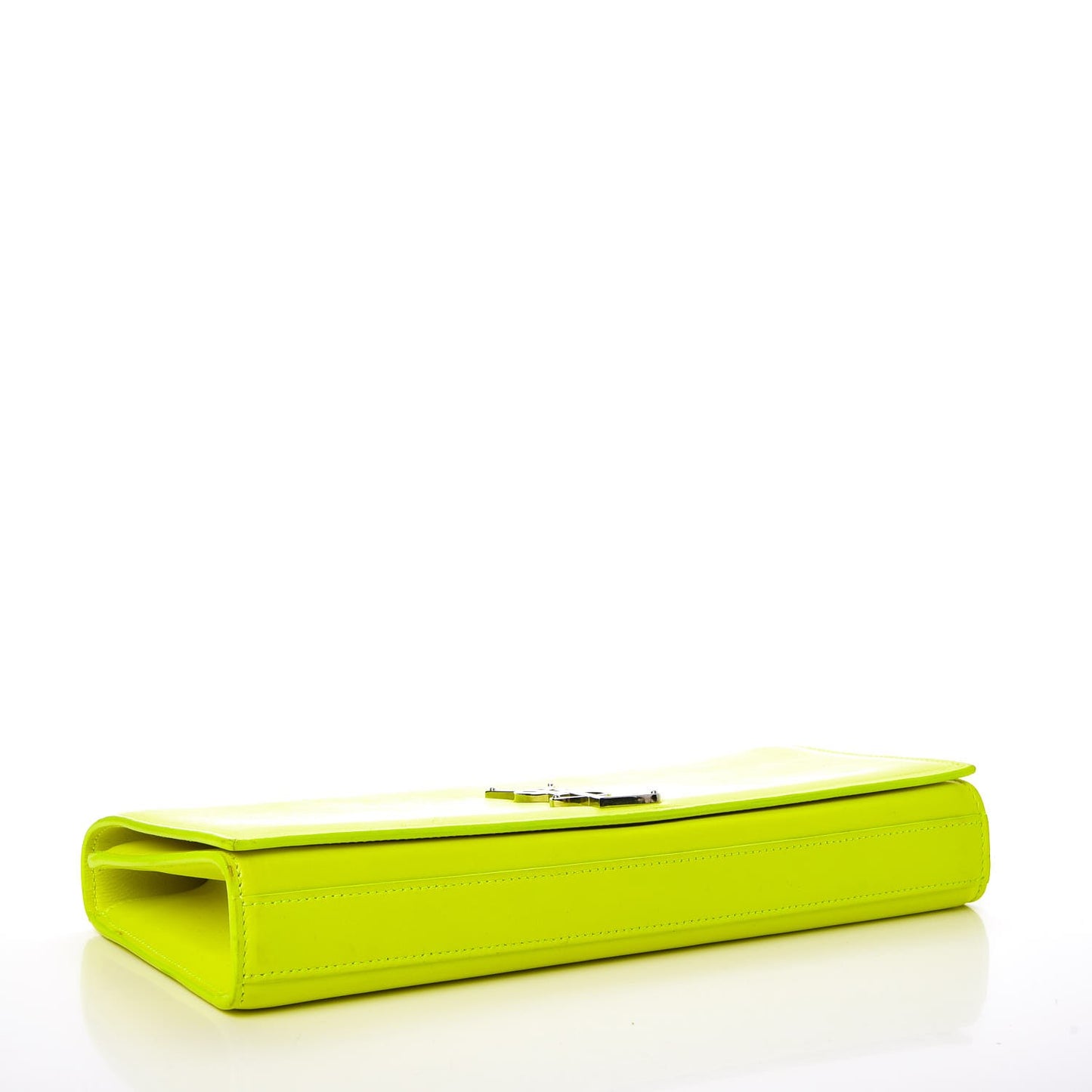 Calfskin Classic Monogram Clutch Neon Yellow