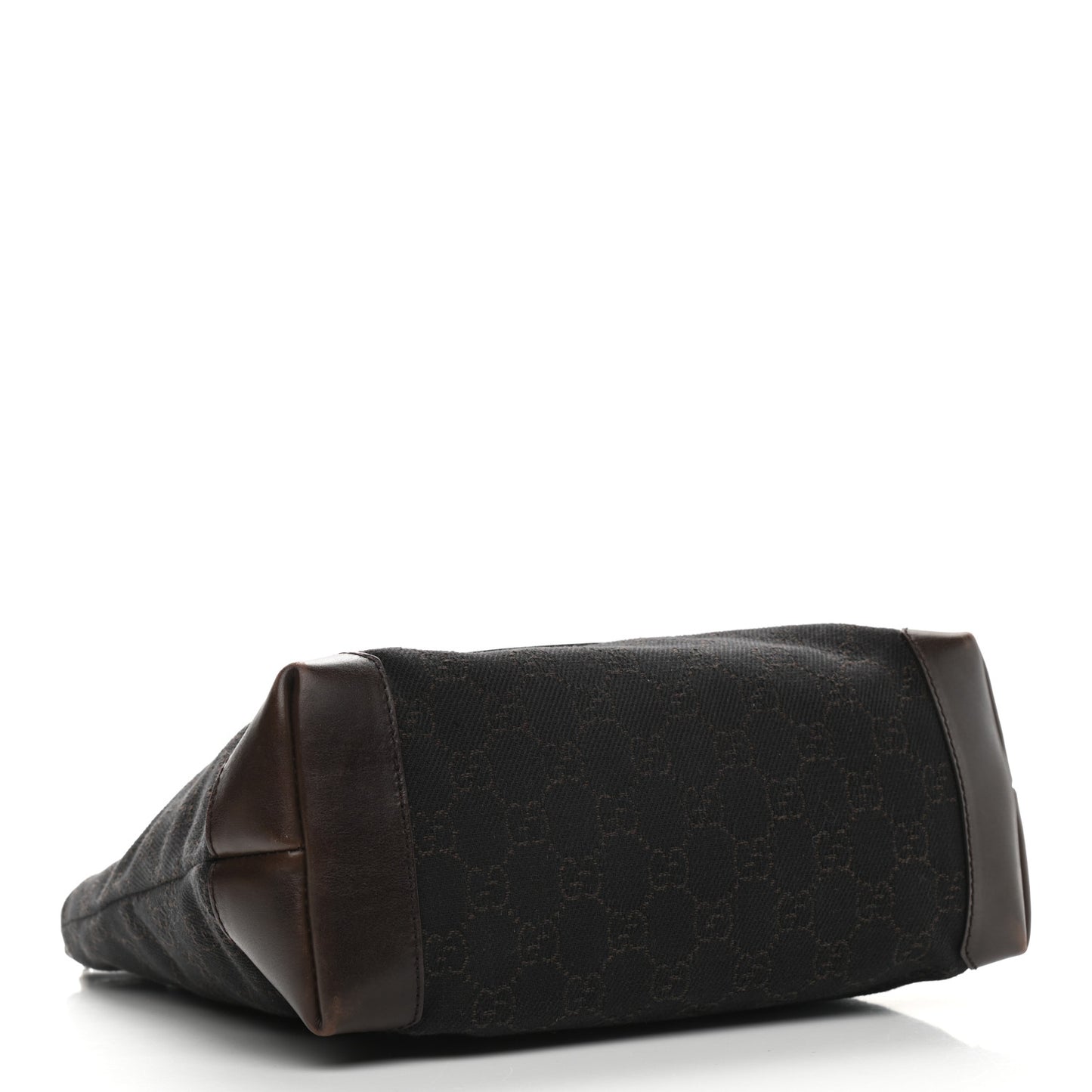 Denim Monogram Tote Bag Dark Brown