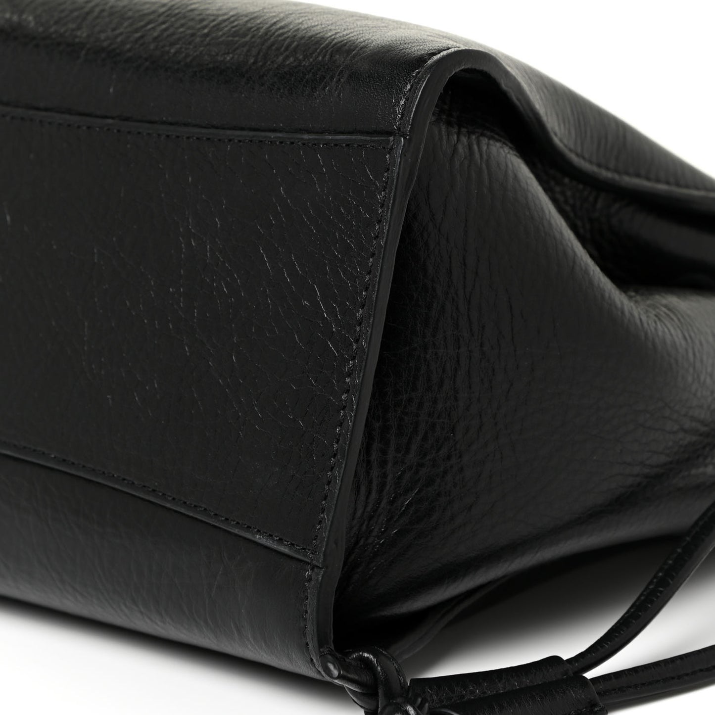Glossy Calfskin Small Iris Tote Black