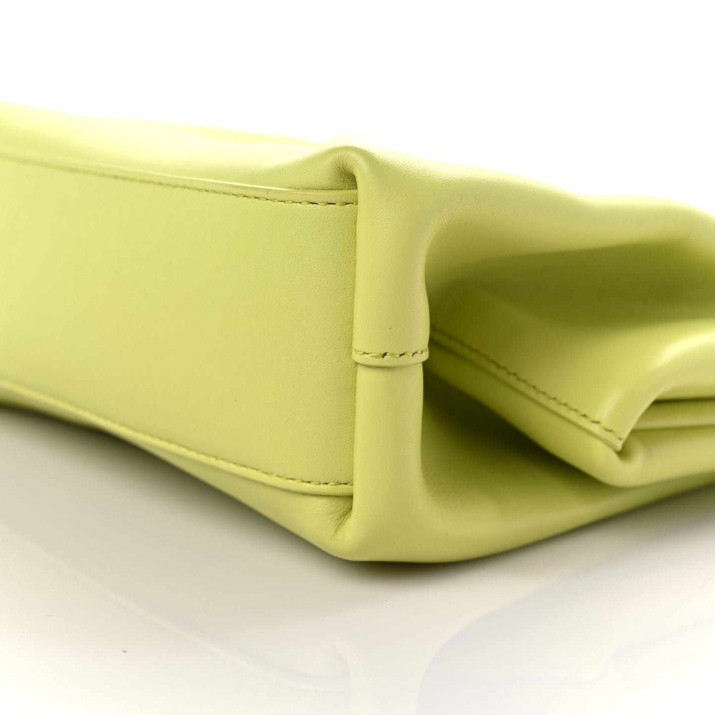 Calfskin Small The Point Triangle Bag Seagrass