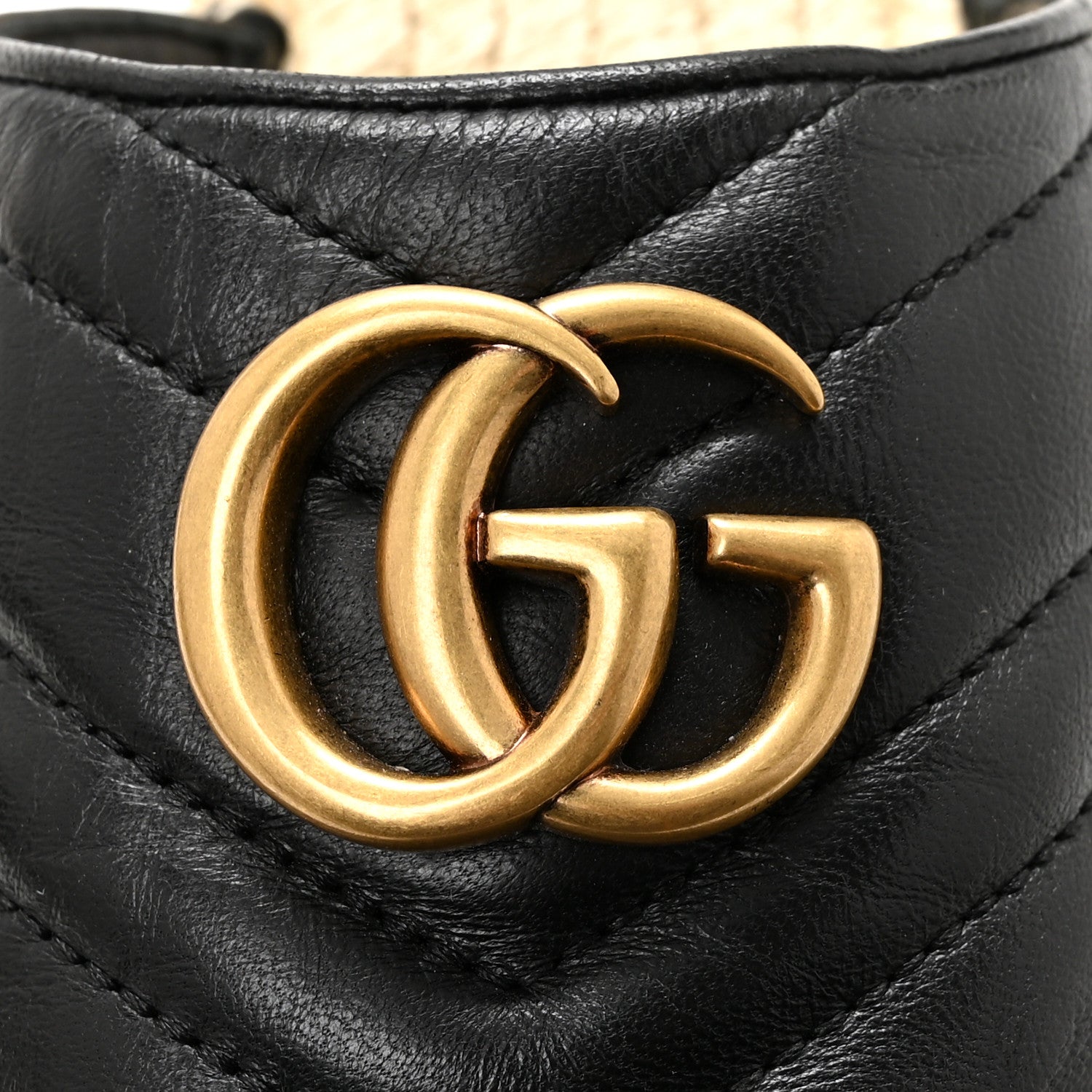 Gucci Nappa Matelasse GG Marmont Espadrille Slippers 39 Black 10 of 10
