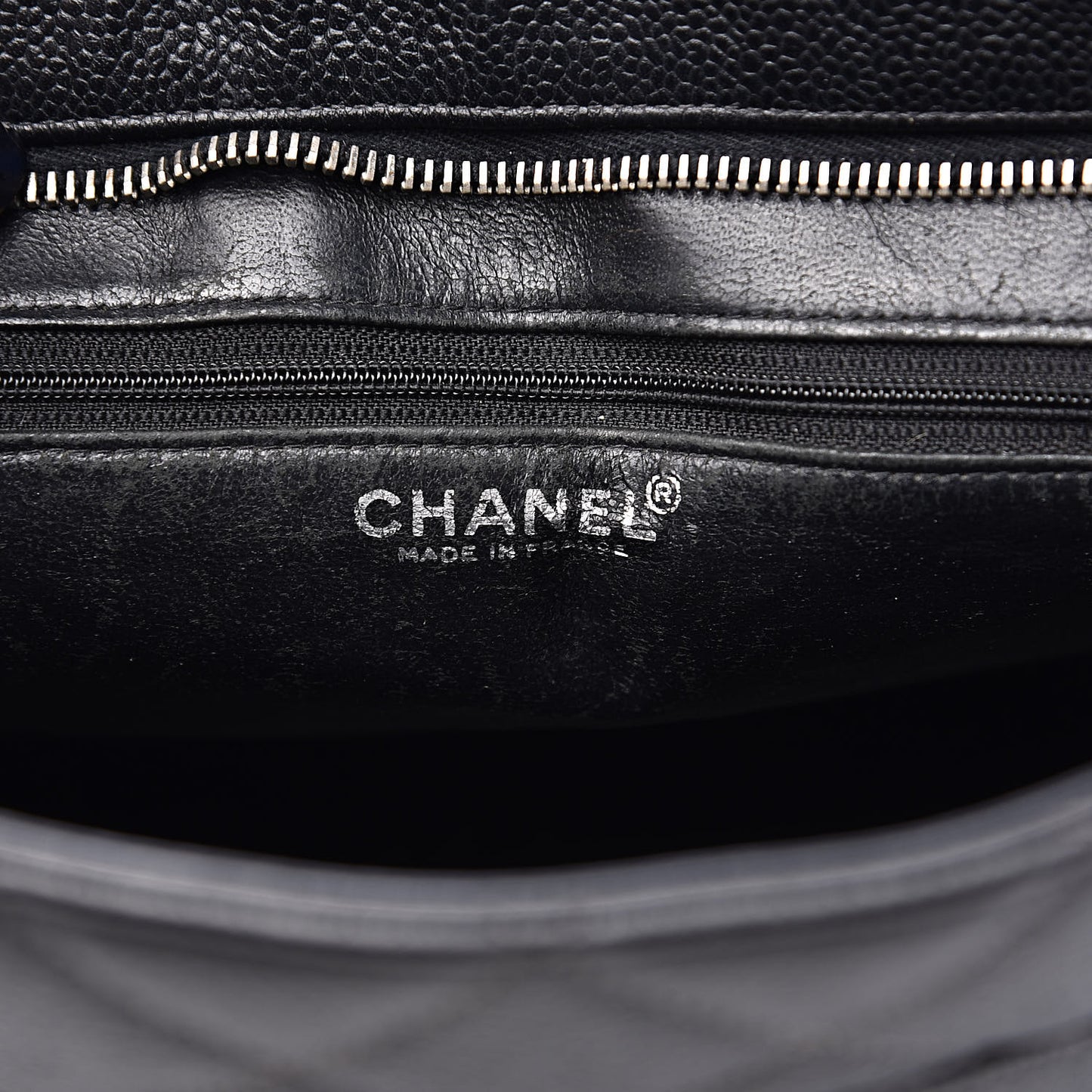 Caviar Quilted Medallion Tote Black