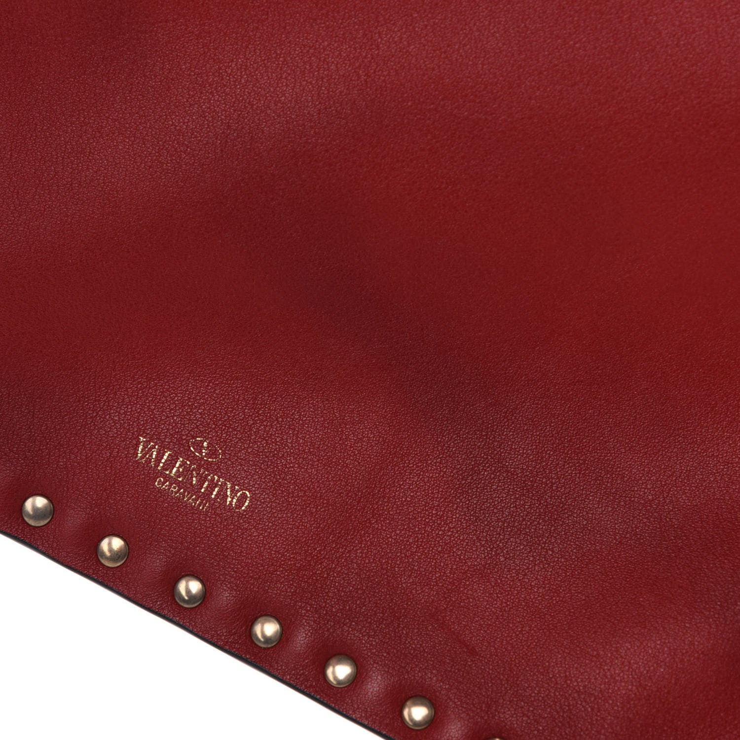 Valentino Garavani Vitello Large Rockstud Zip Pouch Red 7 of 11