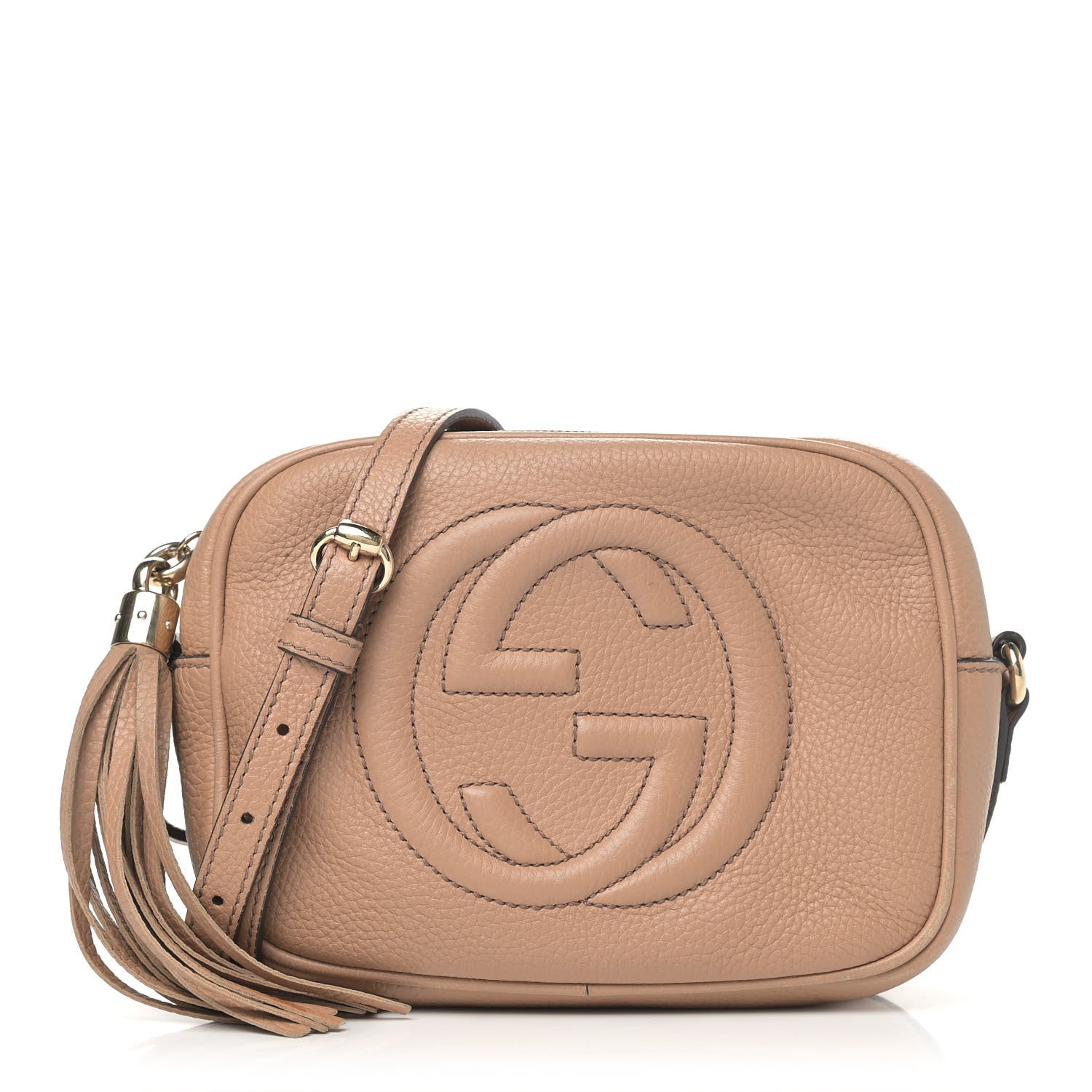 Gucci Pebbled Calfskin Small Soho Disco Bag Rose Beige 1 of 6