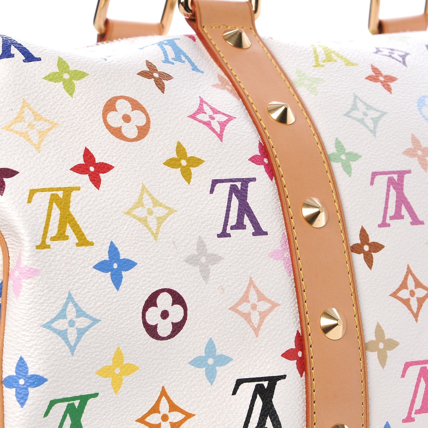 Louis Vuitton Monogram Multicolor Keepall 45 White 9 of 12