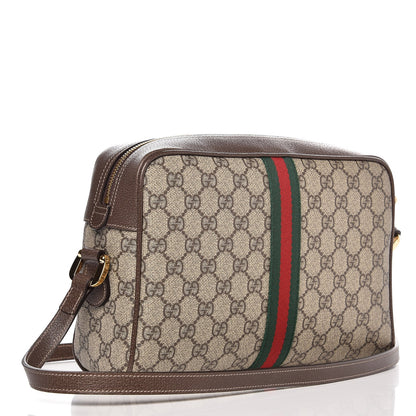 Gucci GG Supreme Monogram Web Small Ophidia Shoulder Bag Brown 3 of 8