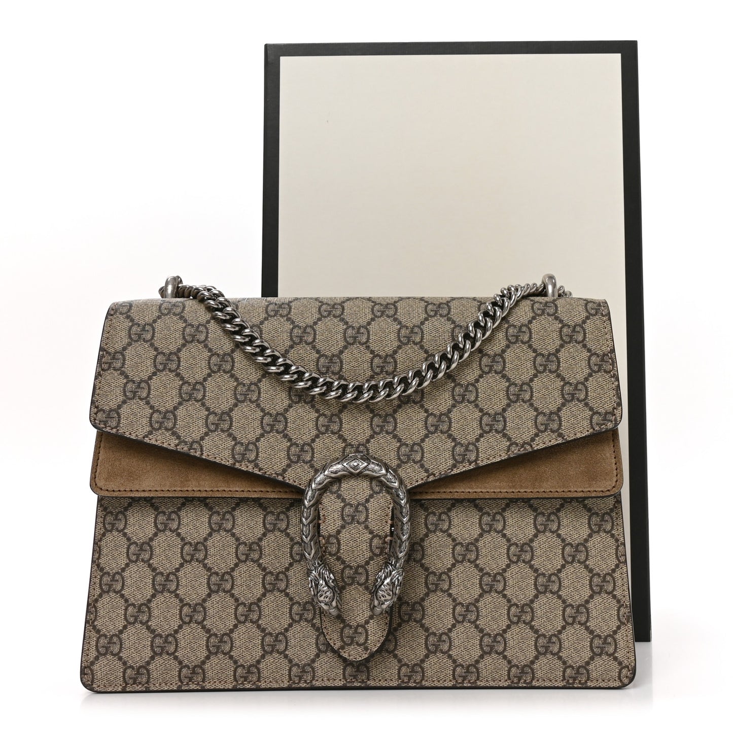 GG Supreme Monogram Medium Dionysus Shoulder Bag Taupe