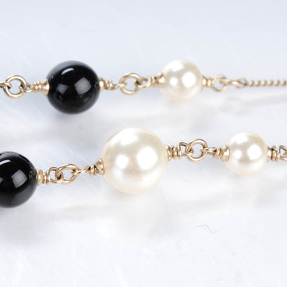 Chanel Pearl Paris Shanghai China Doll Necklace Black 6 of 8