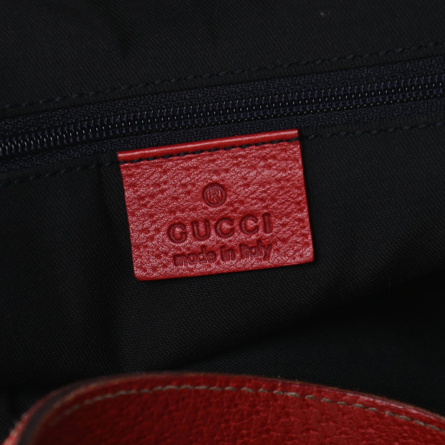 Monogram Small AbbeyTote Navy Red