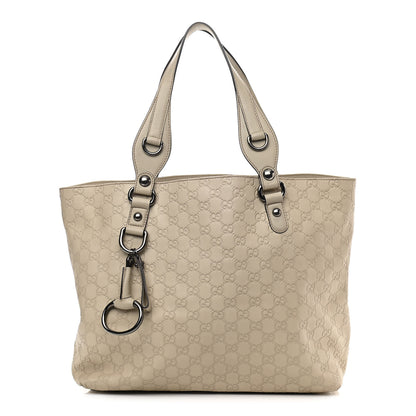 Gucci Guccissima Medium Icon Bit Tote Off White 1 of 13
