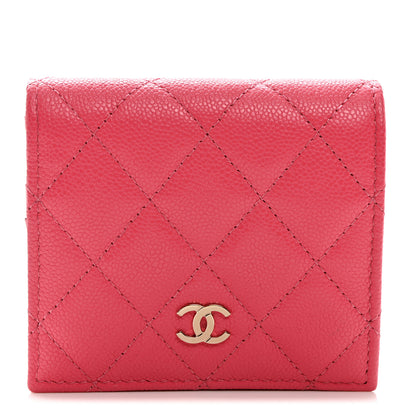 Chanel Caviar Quilted Compact Bifold Wallet Pink 1 of 9