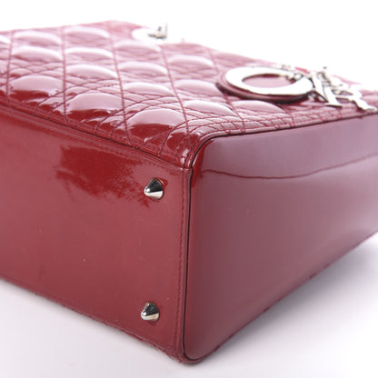 Christian Dior Patent Cannage Medium Lady Dior Red 9 of 9