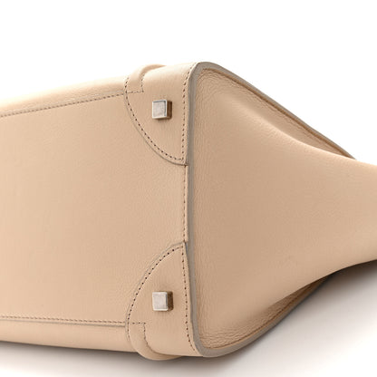 Celine Drummed Calfskin Mini Luggage Dune 9 of 10