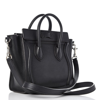 Celine Drummed Calfskin Nano Luggage Black 3 of 11