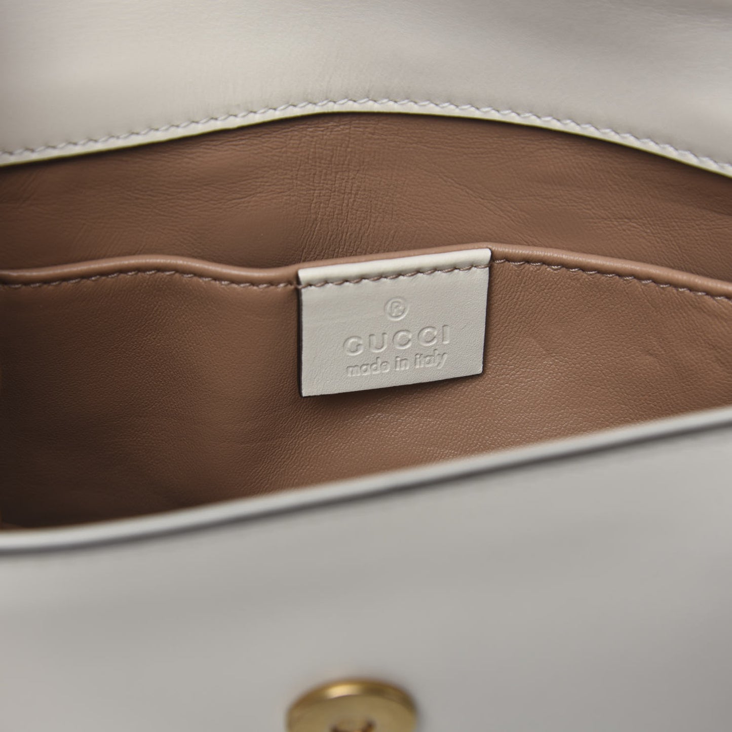 Nappa Pearl Studded Mini Queen Margaret Broadway Shoulder Bag Mystic White