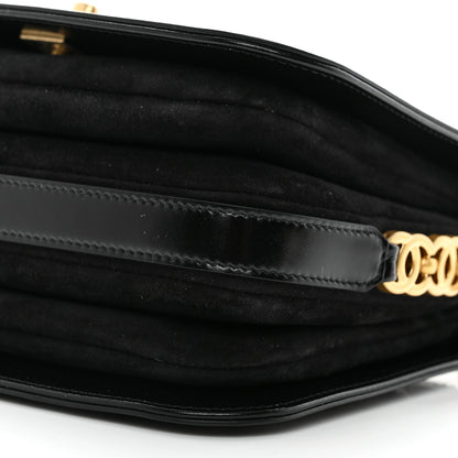 Chanel Shiny Calfskin Quilted Suede Goatskin Messenger Black 10 of 11