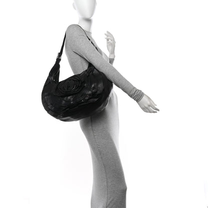 Valentino Garavani Nappa Rosette Hobo Black 2 of 12